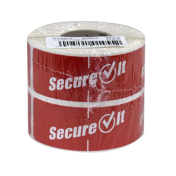 National Checking Secure It Red Permanent Labels P13SI-2